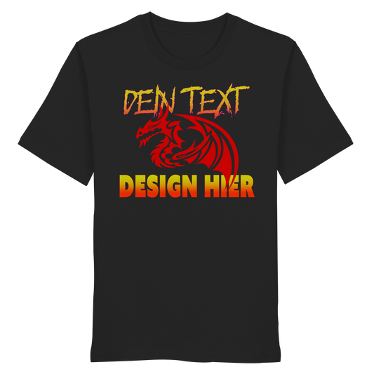 personalisierte Wunschtext und Anime Design, in DE/EN/JA Unisex Organic T-Shirt