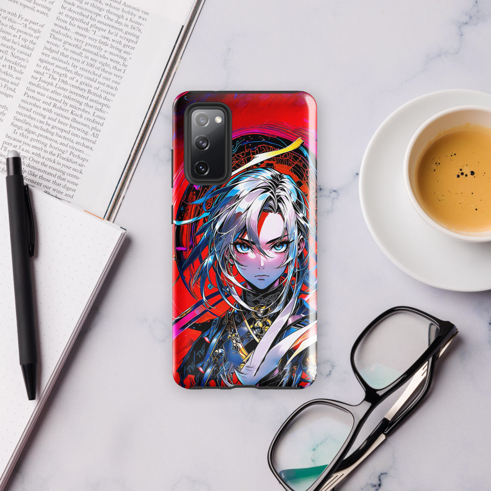 Midnight Red Anime Glitchgirl Hardcase Handyhülle für Samsung Galaxy S10 20 21 22 23 24 25