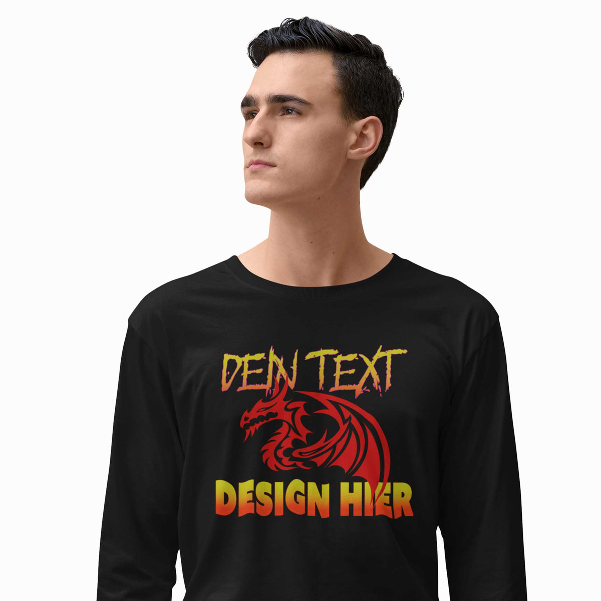 Custom Unisex Bio Longsleeve (100% Organic) - Dein Text & Design