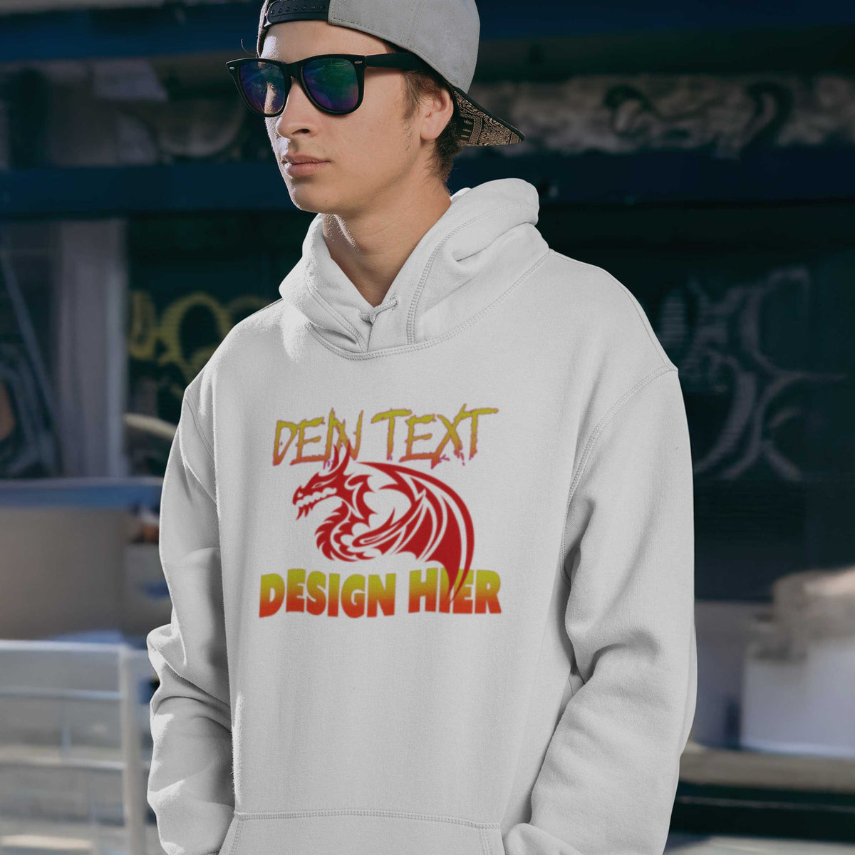 Unisex Bio Anime Streetwear Hoodie (Organic Cotton) - Custom Design/ Logo & Text