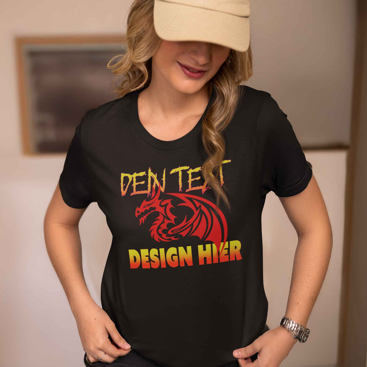 Personalisierte Wunschtext und Anime Design, in DE/EN/JA Unisex Organic T-Shirt