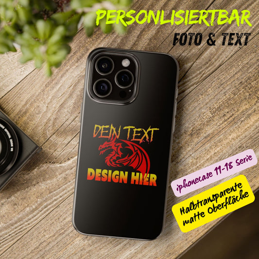 Personalisierte Flexi Handyhülle – Dein Text/Dein Design für iPhone 11-18