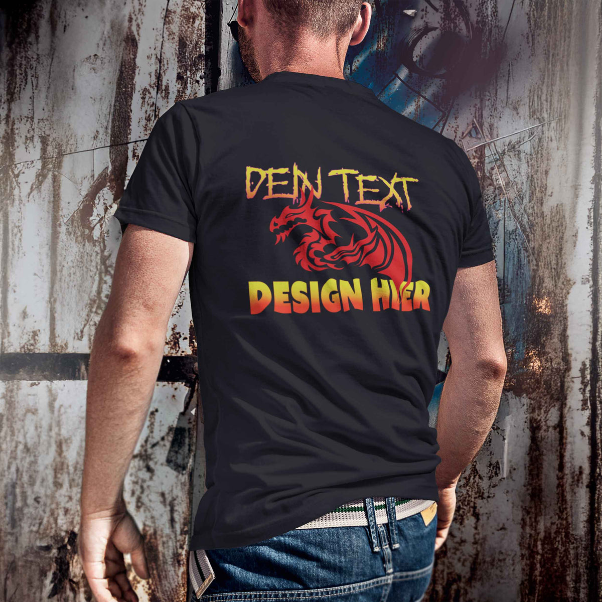 Personalisierte Wunschtext und Anime Design, in DE/EN/JA Unisex Organic T-Shirt