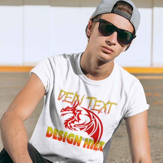 Herren & Unisex Bio Streetwear T-Shirt (100% Organic) - Selbst gestalten - Eigenes Anime-Design, Text, Logo & Foto