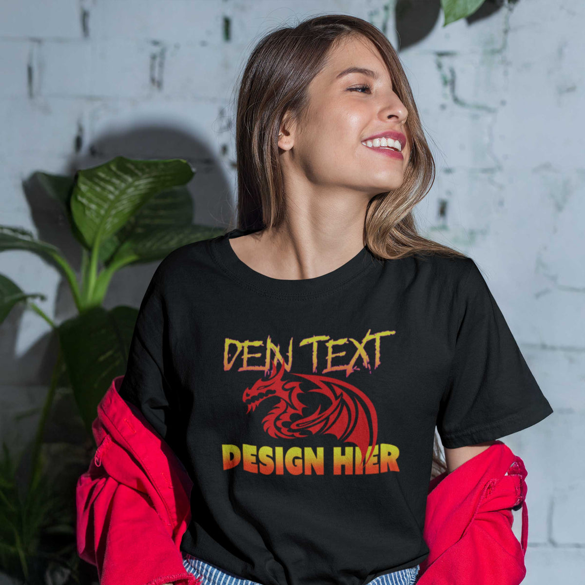 Personalisiertbare mit Dein Text, Foto oder Logo -Damen Bio Premium T-Shirt (Organic Cotton)