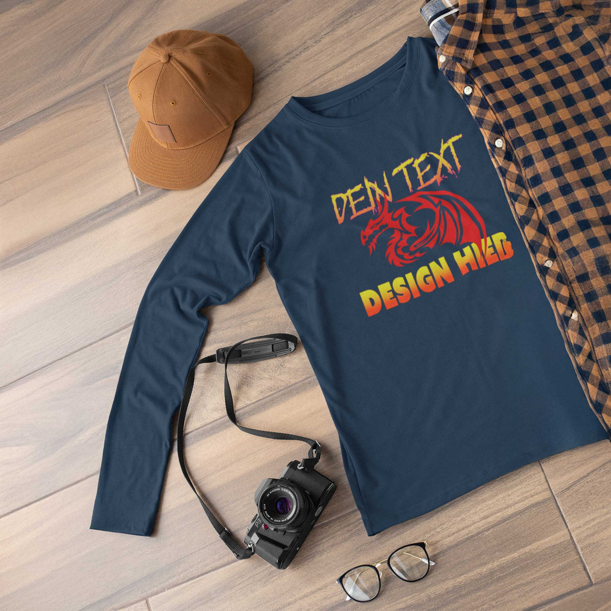 Custom Unisex Bio Longsleeve (100% Organic) - Dein Text & Design