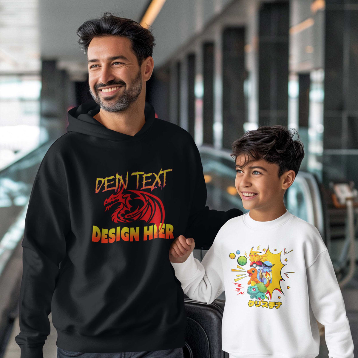 Unisex Bio Streetwear Hoodie mit Side Pocket (Organic Cotton) - Personalisierbar mit Text, Foto & Anime-Design