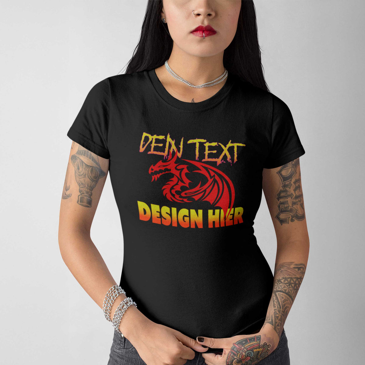 Personalisiertbare mit Dein Text, Foto oder Logo -Damen Bio Premium T-Shirt (Organic Cotton)