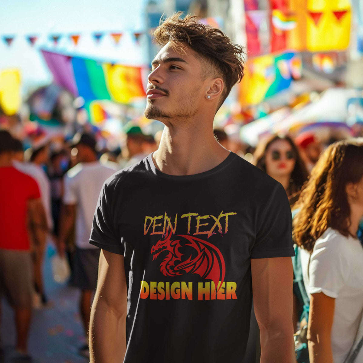 Herren Premium Cotton T-Shirt - Selbst gestalten mit eigenes Design, Text, & Foto