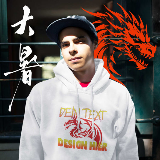 Unisex Bio Streetwear Hoodie mit Side Pocket (Organic Cotton) - Personalisierbar mit Text, Foto & Anime-Design