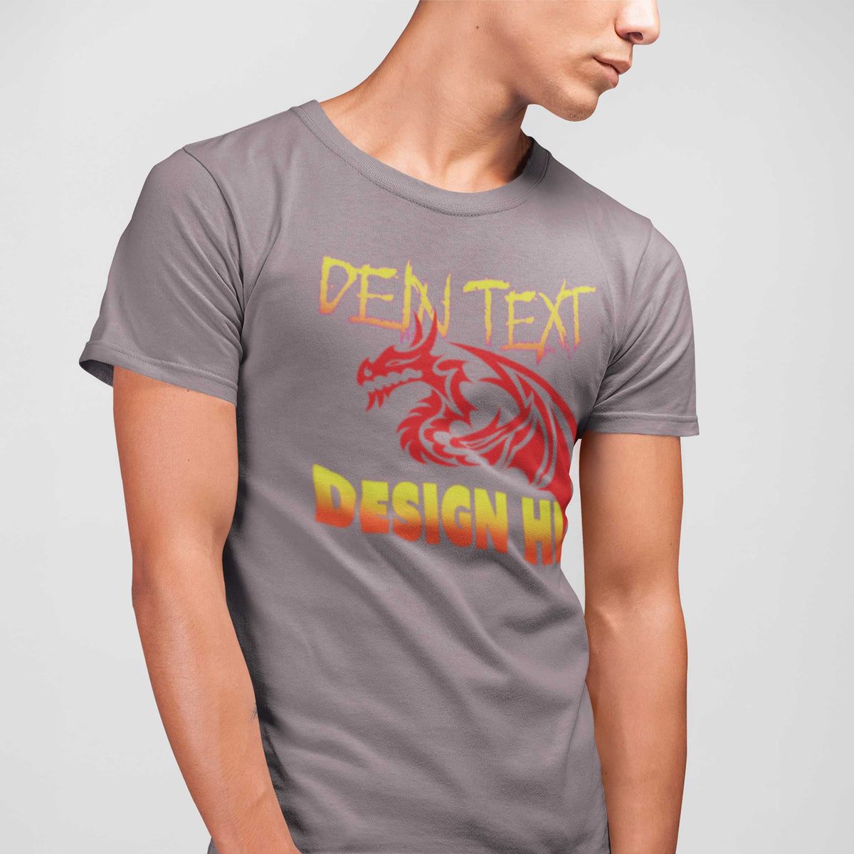 Herren Premium Cotton T-Shirt - Selbst gestalten mit eigenes Design, Text, & Foto