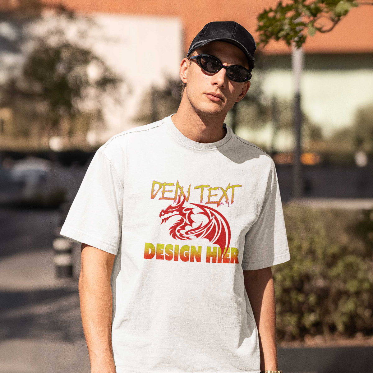Herren Premium Cotton T-Shirt - Selbst gestalten mit eigenes Design, Text, & Foto