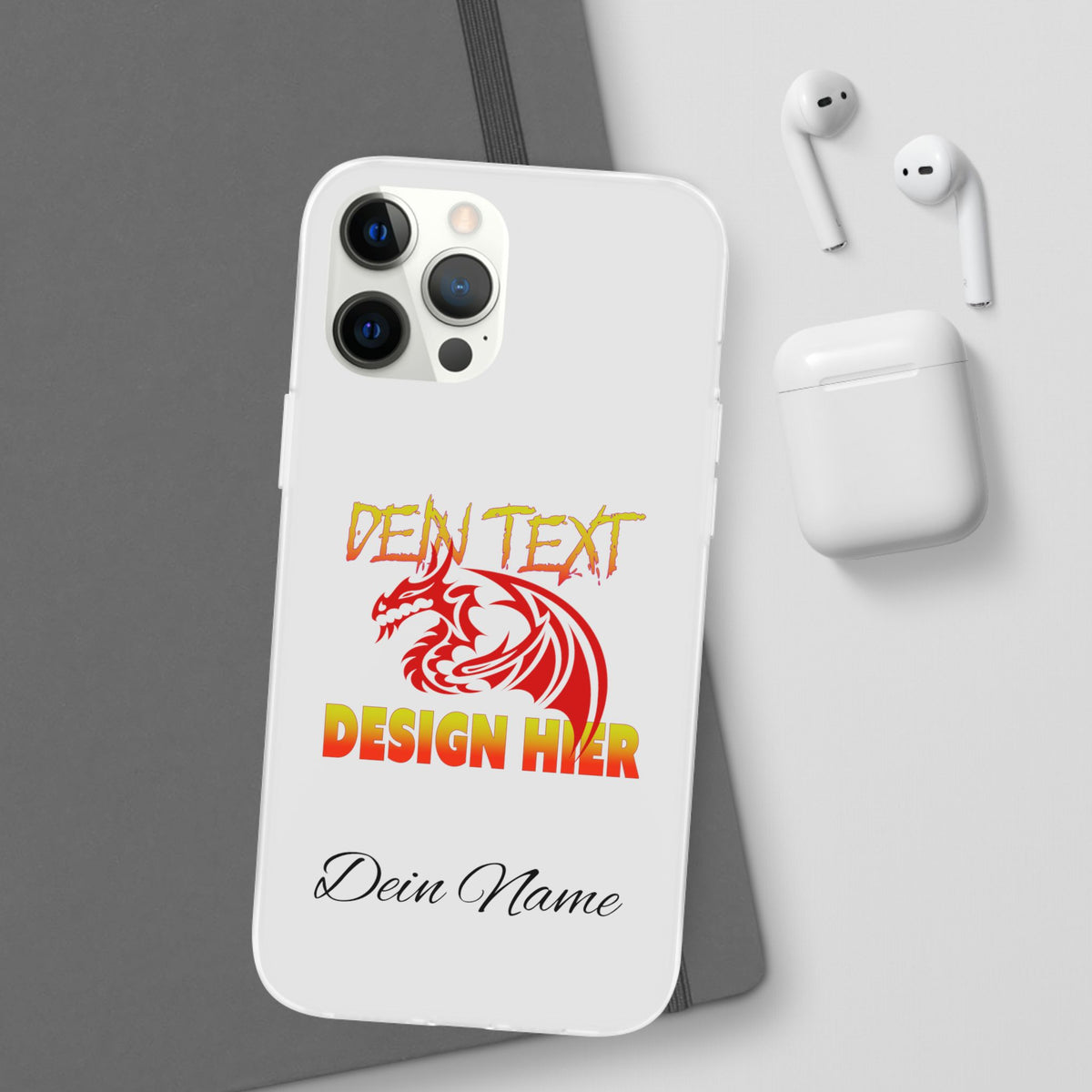 Personalisierte Flexi Handyhülle – Dein Text/Dein Design für iPhone 11-18