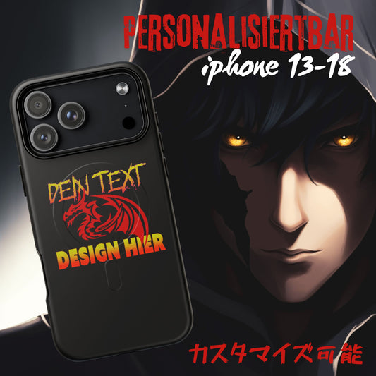 Personalisierte Tough Magnetic Phone Case mit Dein Text/ Dein Design für iPhone 13–18