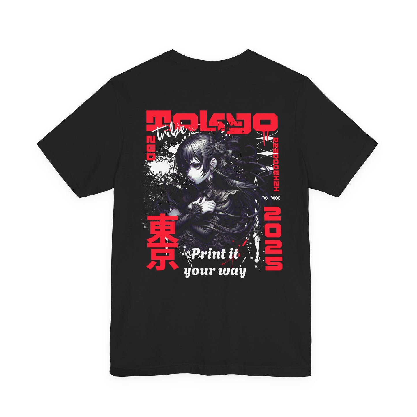 Tokyo Manga Schattenrose T-Shirt — Japanese Gothic Rose Graphic Tee