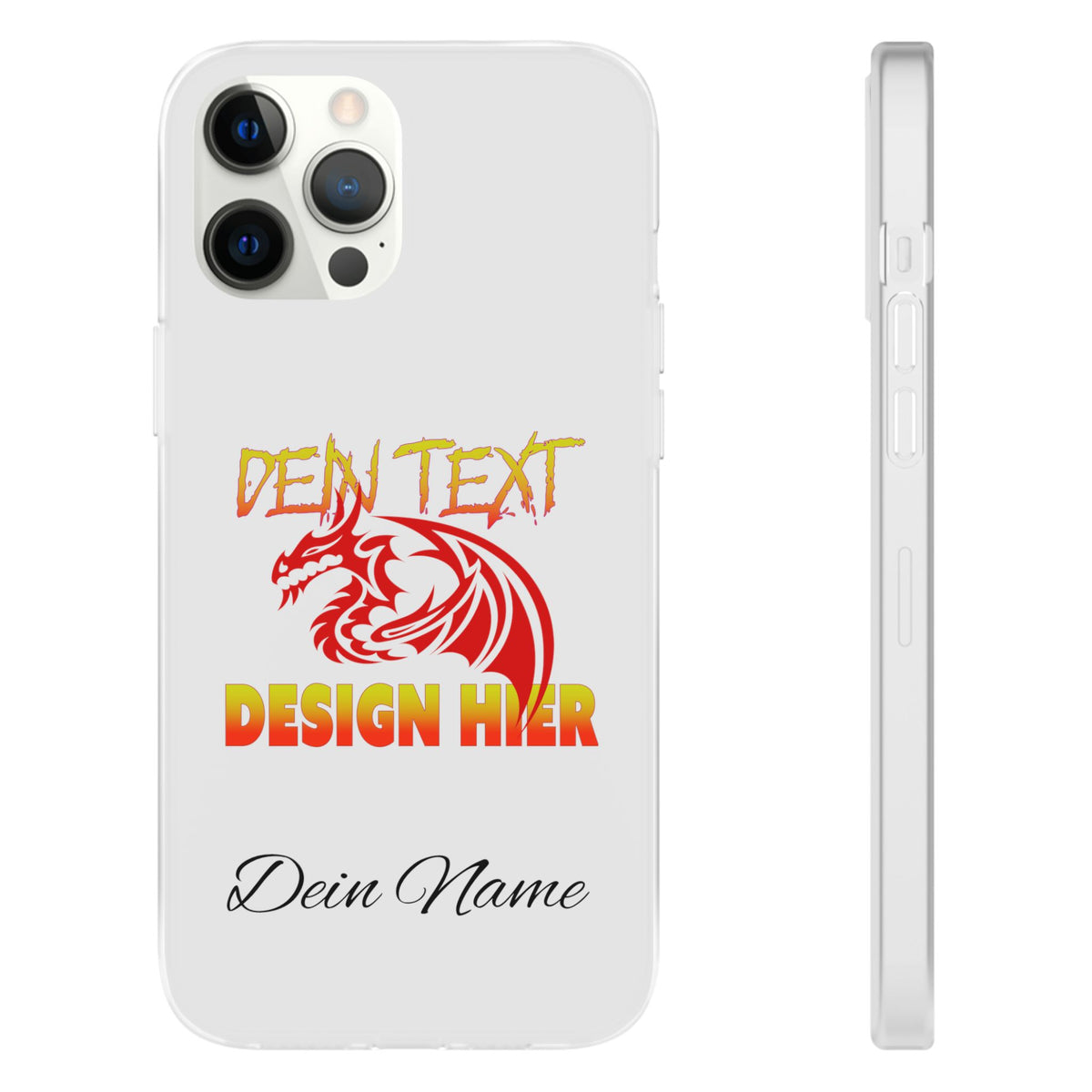 Personalisierte Flexi Handyhülle – Dein Text/Dein Design für iPhone 11-18