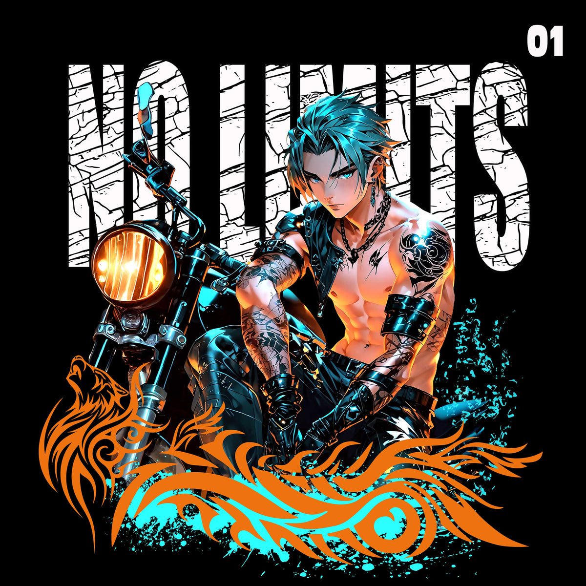 Anime Tokyo Biker Set 01 - Designs für Natel Hülle & Bekleidung
