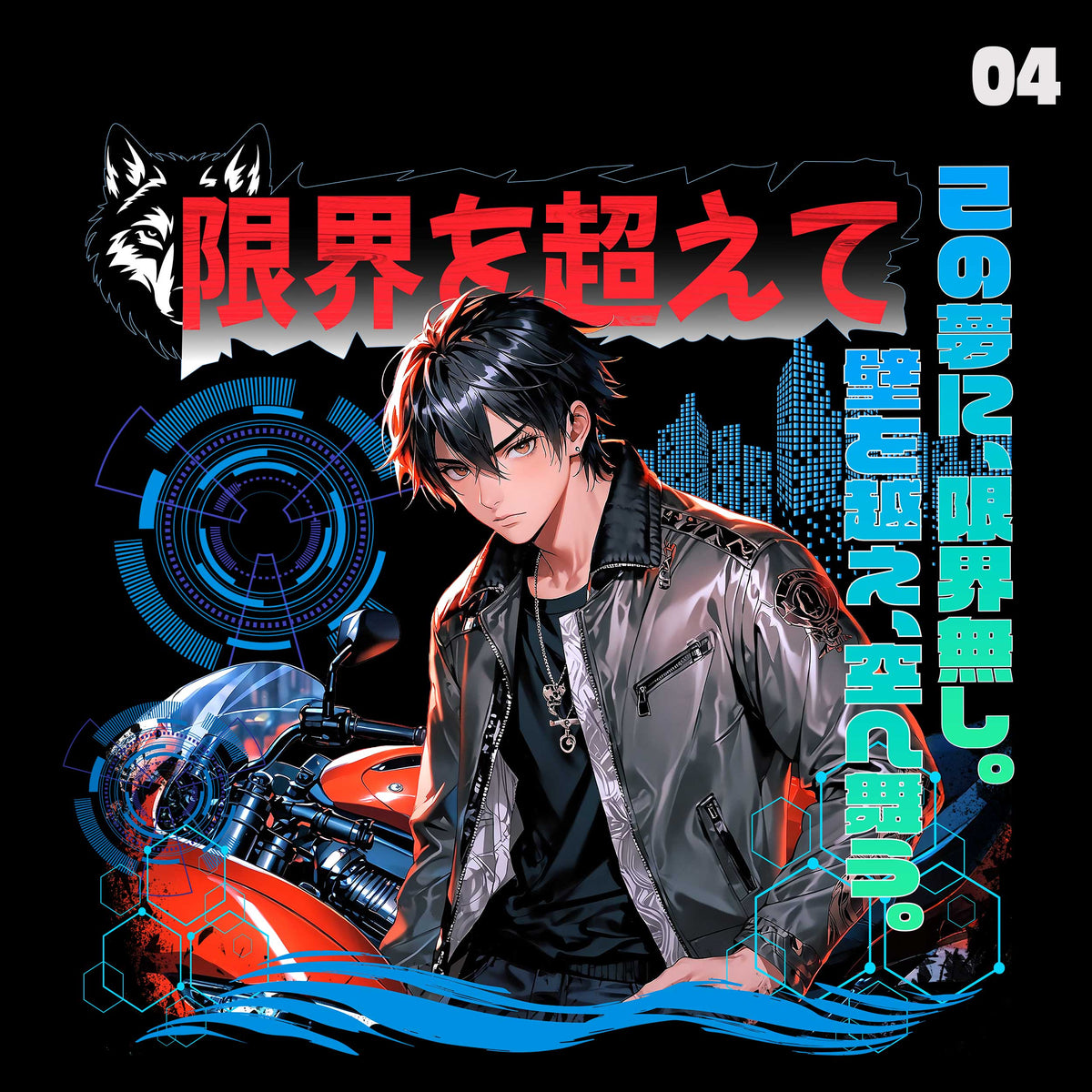 Anime Tokyo Biker Set 01 - Designs für Natel Hülle & Bekleidung