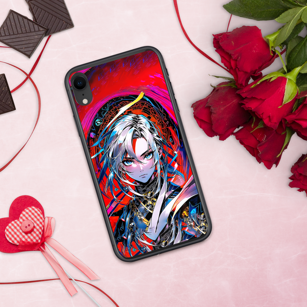 Midnight Red Anime Glitchgirl  Transparente Iphone-Hülle für Iphone 17 Pro Max 16 15 14 13 12 11