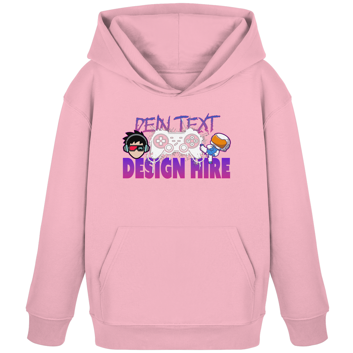 Kinder Bio Premium Hoodie (Organic Cotton) - Personalisierbar mit Text, Foto & Anime-Design - Kids Organic Hoodie (GR.98-164)
