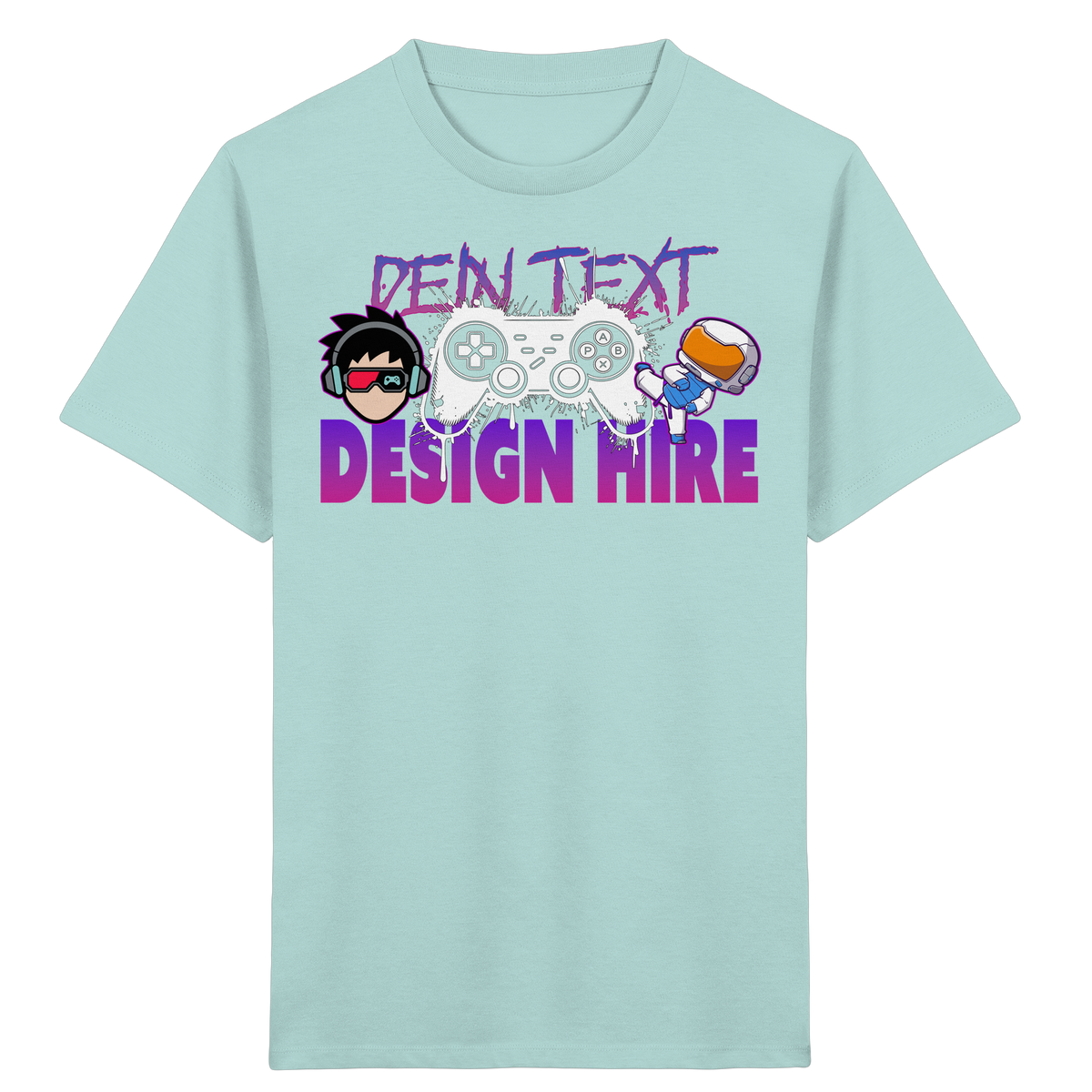 Kinder Bio Premium T-Shirt  - Personalisierbar mit Text, Foto & Anime-Design - Kids & Teens Organic Shirt (GR. 98-164)