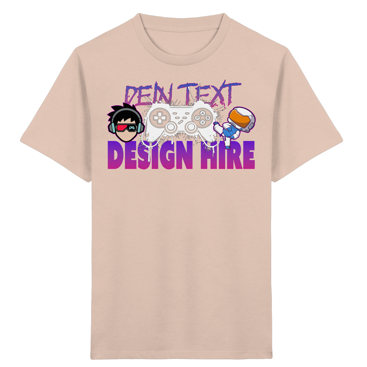 Kinder Bio Premium T-Shirt  - Personalisierbar mit Text, Foto & Anime-Design - Kids & Teens Organic Shirt (GR. 98-164)