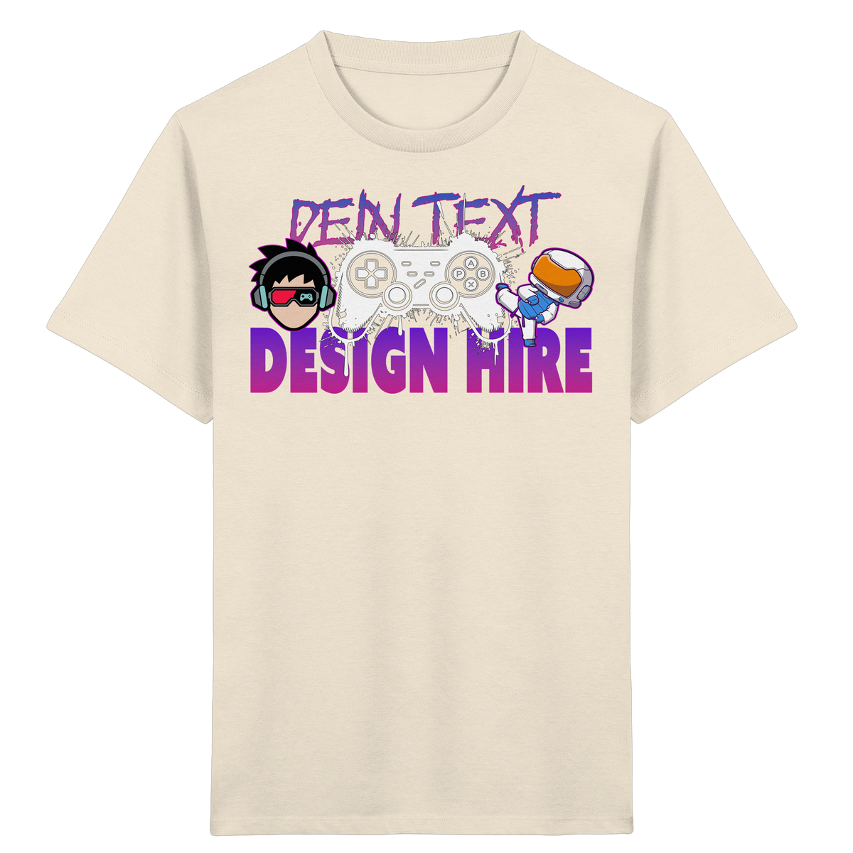 Kinder Bio Premium T-Shirt  - Personalisierbar mit Text, Foto & Anime-Design - Kids & Teens Organic Shirt (GR. 98-164)