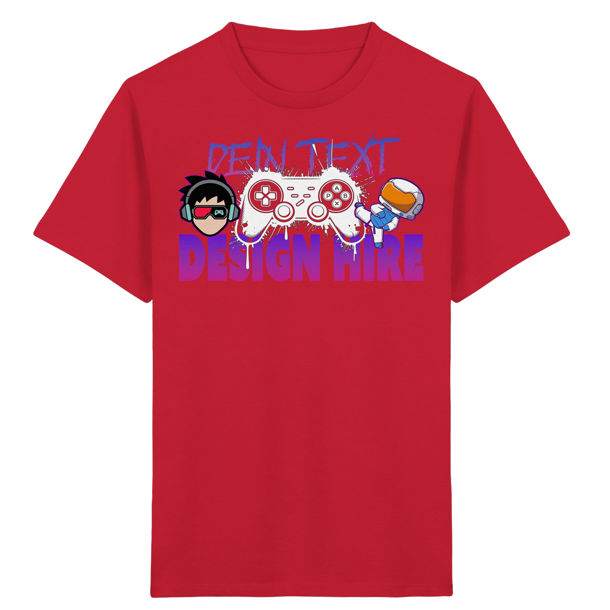 Kinder Bio Premium T-Shirt  - Personalisierbar mit Text, Foto & Anime-Design - Kids & Teens Organic Shirt (GR. 98-164)