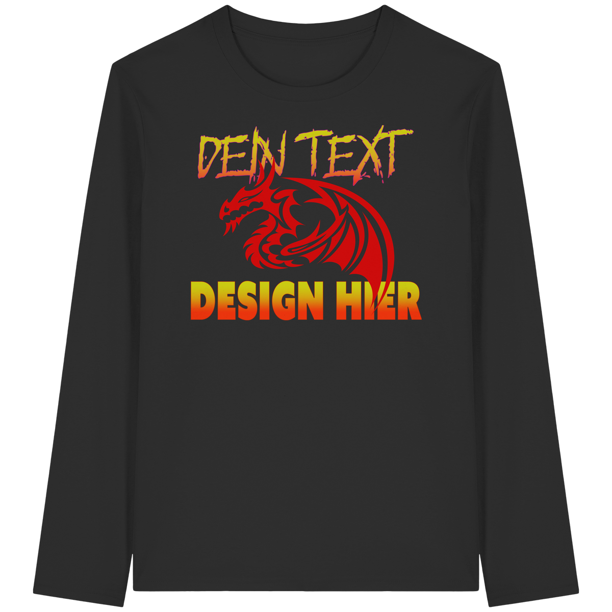 Custom Unisex Bio Longsleeve (100% Organic) - Dein Text & Design