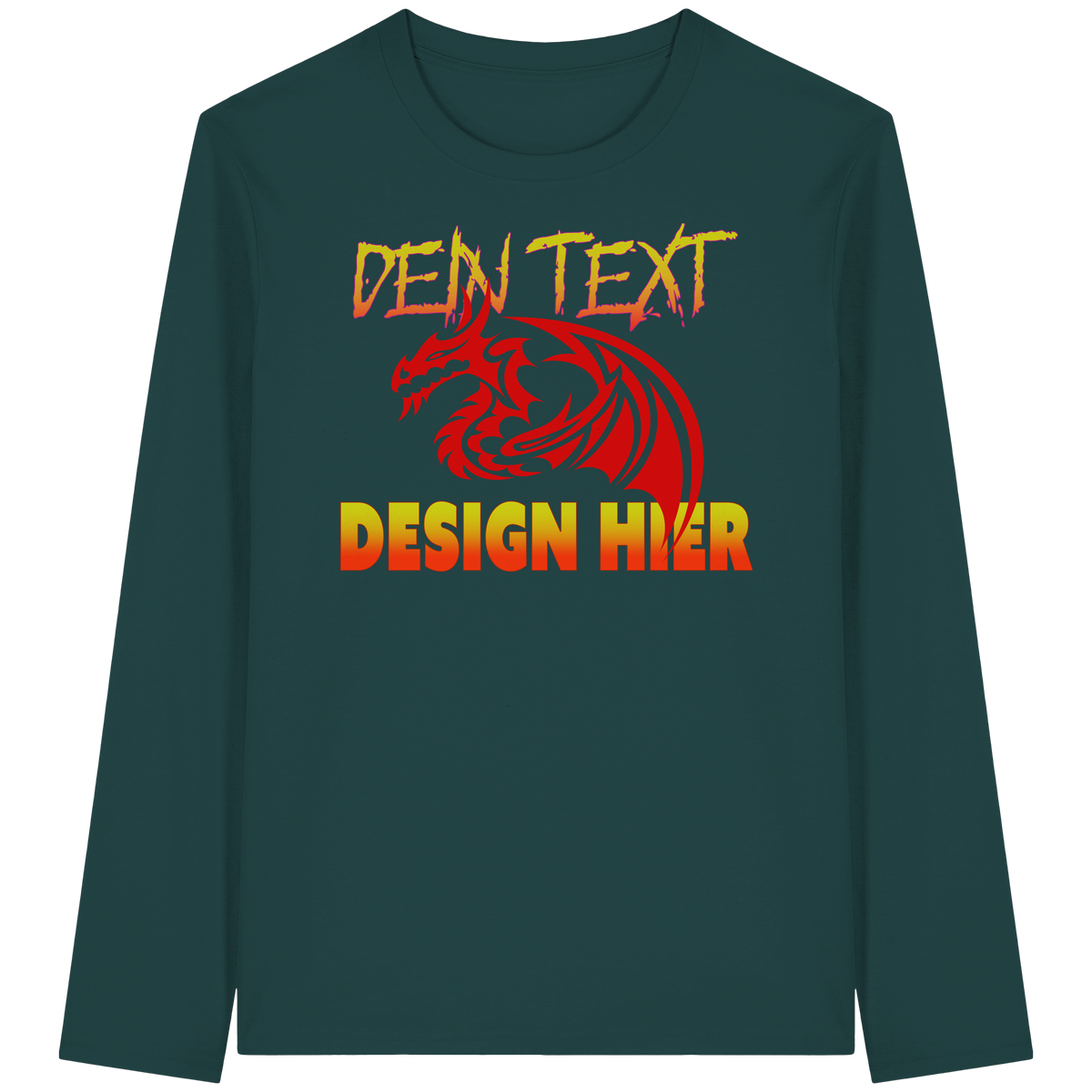 Custom Unisex Bio Longsleeve (100% Organic) - Dein Text & Design