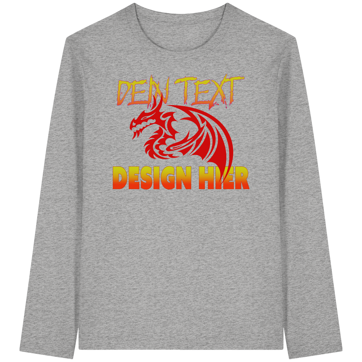 Custom Unisex Bio Longsleeve (100% Organic) - Dein Text & Design
