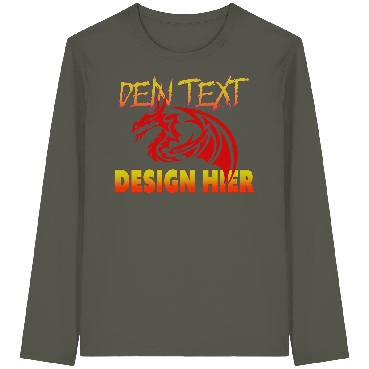 Custom Unisex Bio Longsleeve (100% Organic) - Dein Text & Design