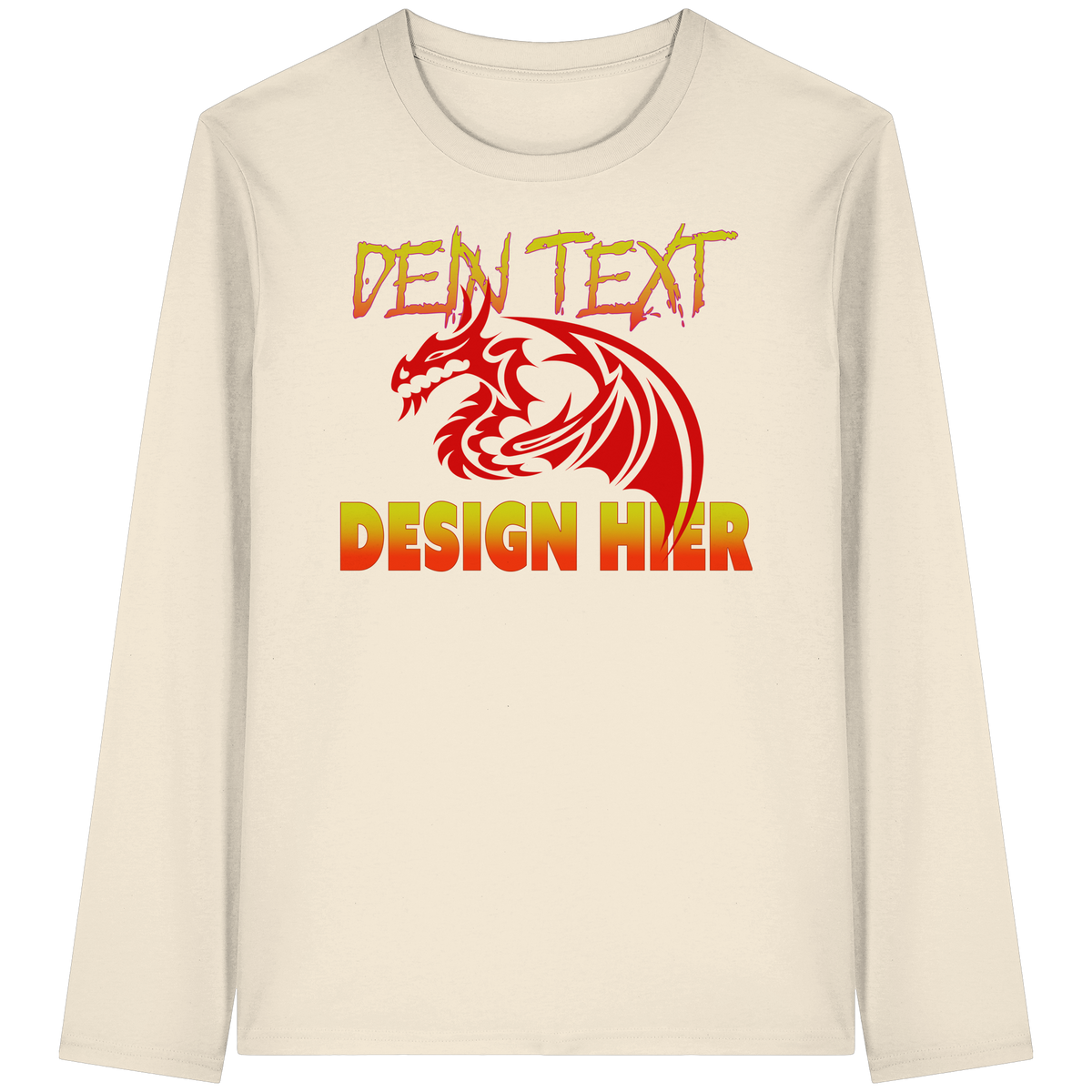 Custom Unisex Bio Longsleeve (100% Organic) - Dein Text & Design