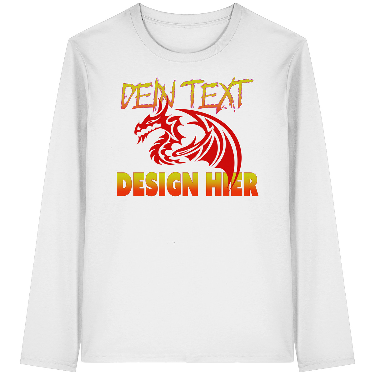 Custom Unisex Bio Longsleeve (100% Organic) - Dein Text & Design
