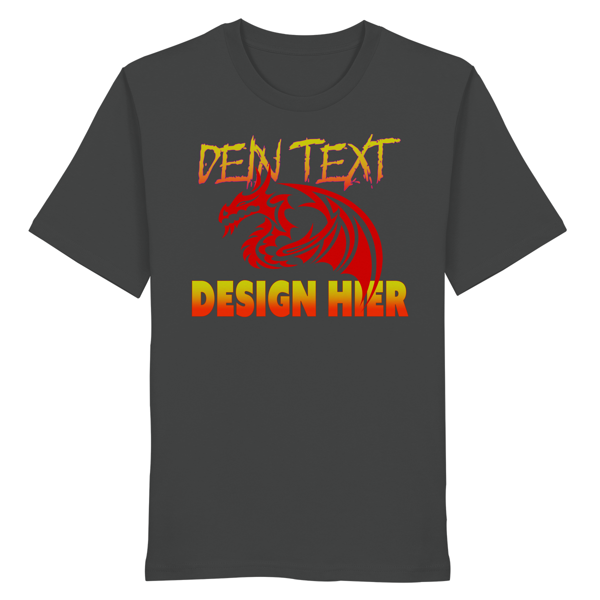 personalisierte Wunschtext und Anime Design, in DE/EN/JA Unisex Organic T-Shirt