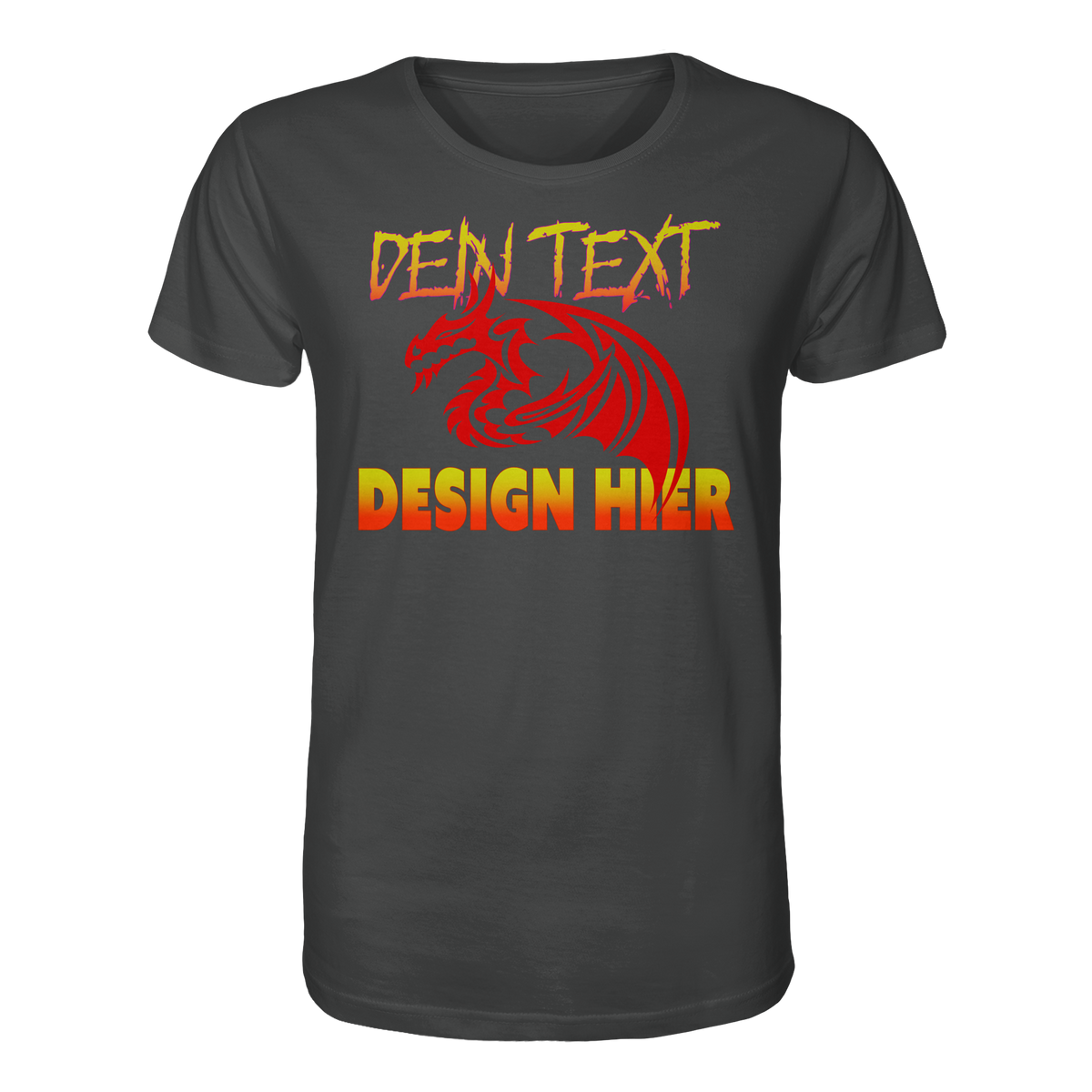 Personalisierte Wunschtext und Anime Design, in DE/EN/JA Unisex Organic T-Shirt