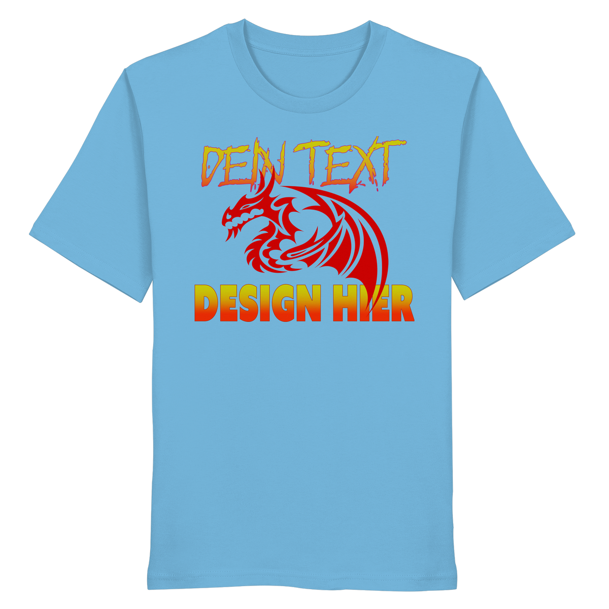 Personalisierte Wunschtext und Anime Design, in DE/EN/JA Unisex Organic T-Shirt