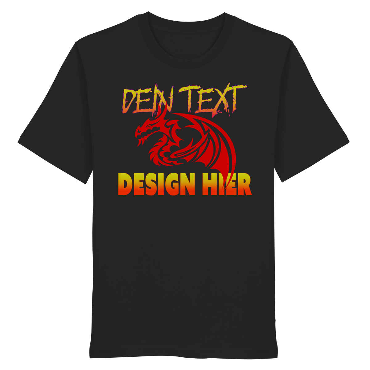 personalisierte Wunschtext und Anime Design, in DE/EN/JA Unisex Organic T-Shirt