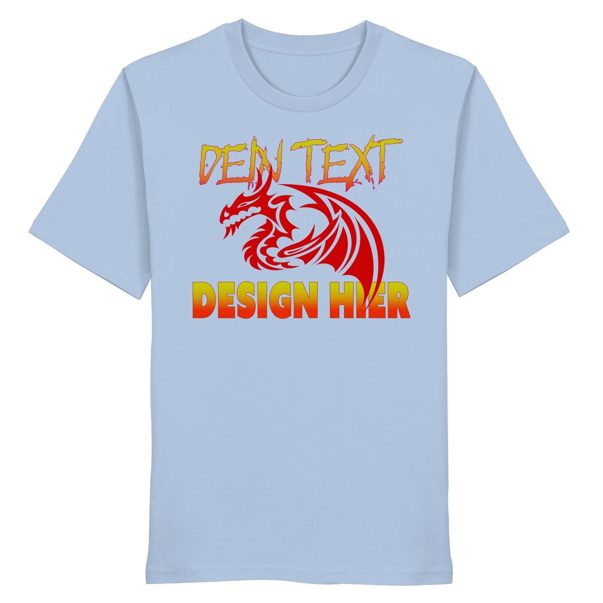 Personalisierte Wunschtext und Anime Design, in DE/EN/JA Unisex Organic T-Shirt