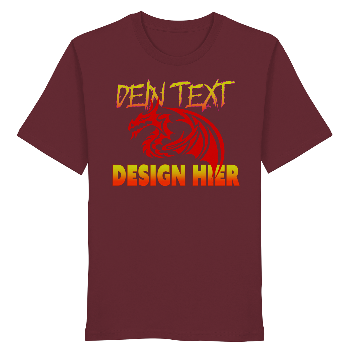 Personalisierte Wunschtext und Anime Design, in DE/EN/JA Unisex Organic T-Shirt