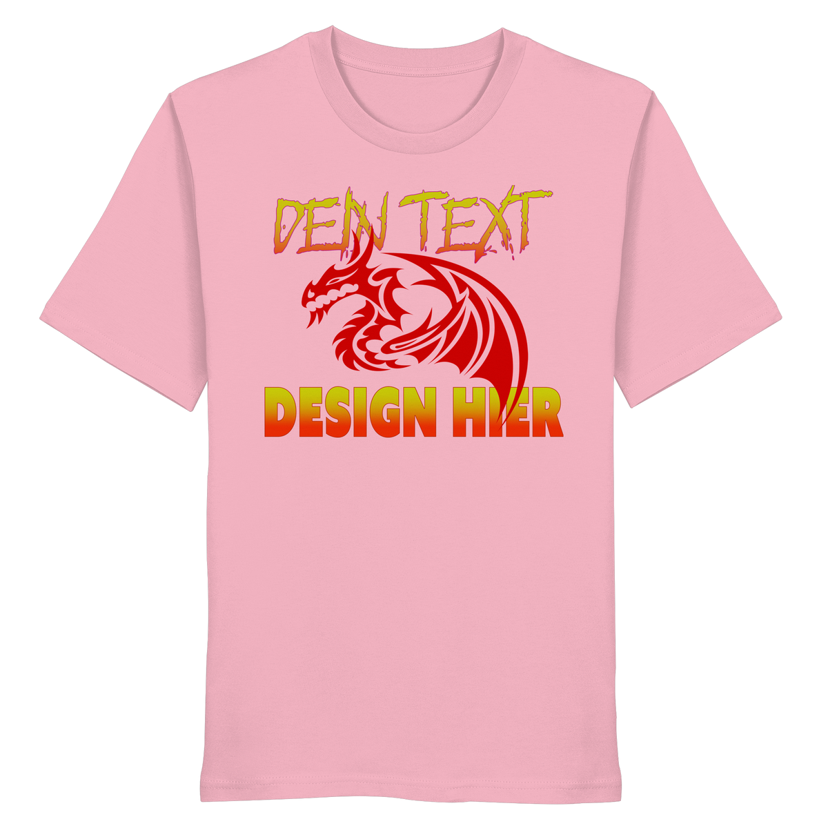 personalisierte Wunschtext und Anime Design, in DE/EN/JA Unisex Organic T-Shirt