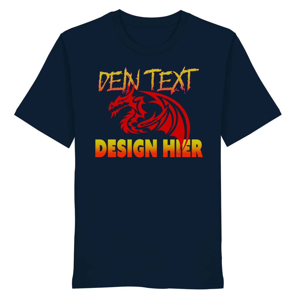 personalisierte Wunschtext und Anime Design, in DE/EN/JA Unisex Organic T-Shirt