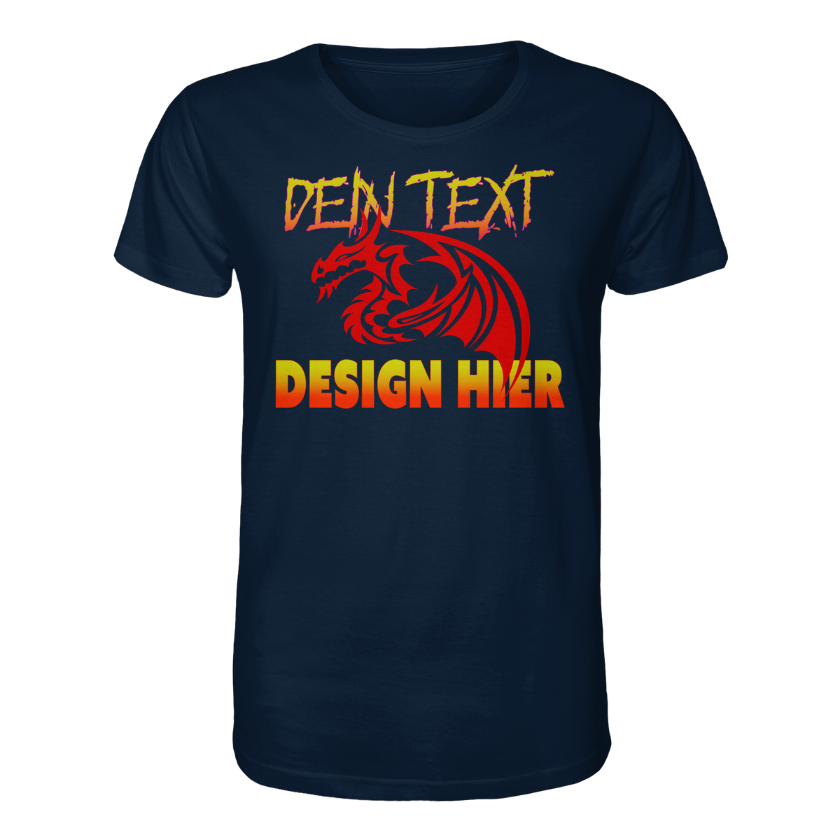 Personalisierte Wunschtext und Anime Design, in DE/EN/JA Unisex Organic T-Shirt