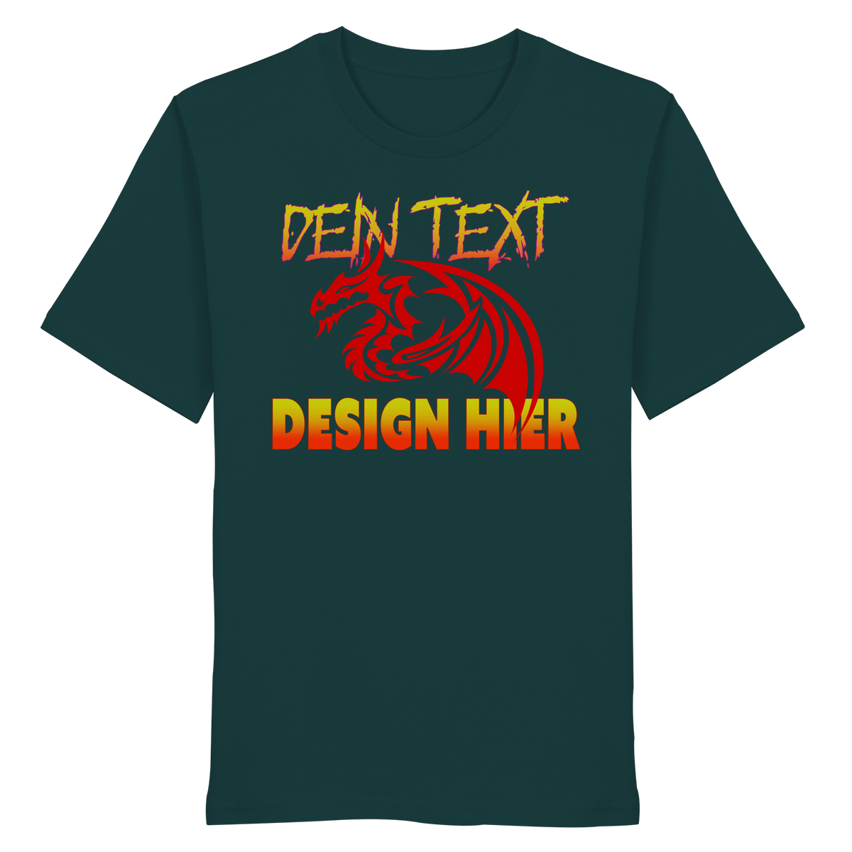 personalisierte Wunschtext und Anime Design, in DE/EN/JA Unisex Organic T-Shirt