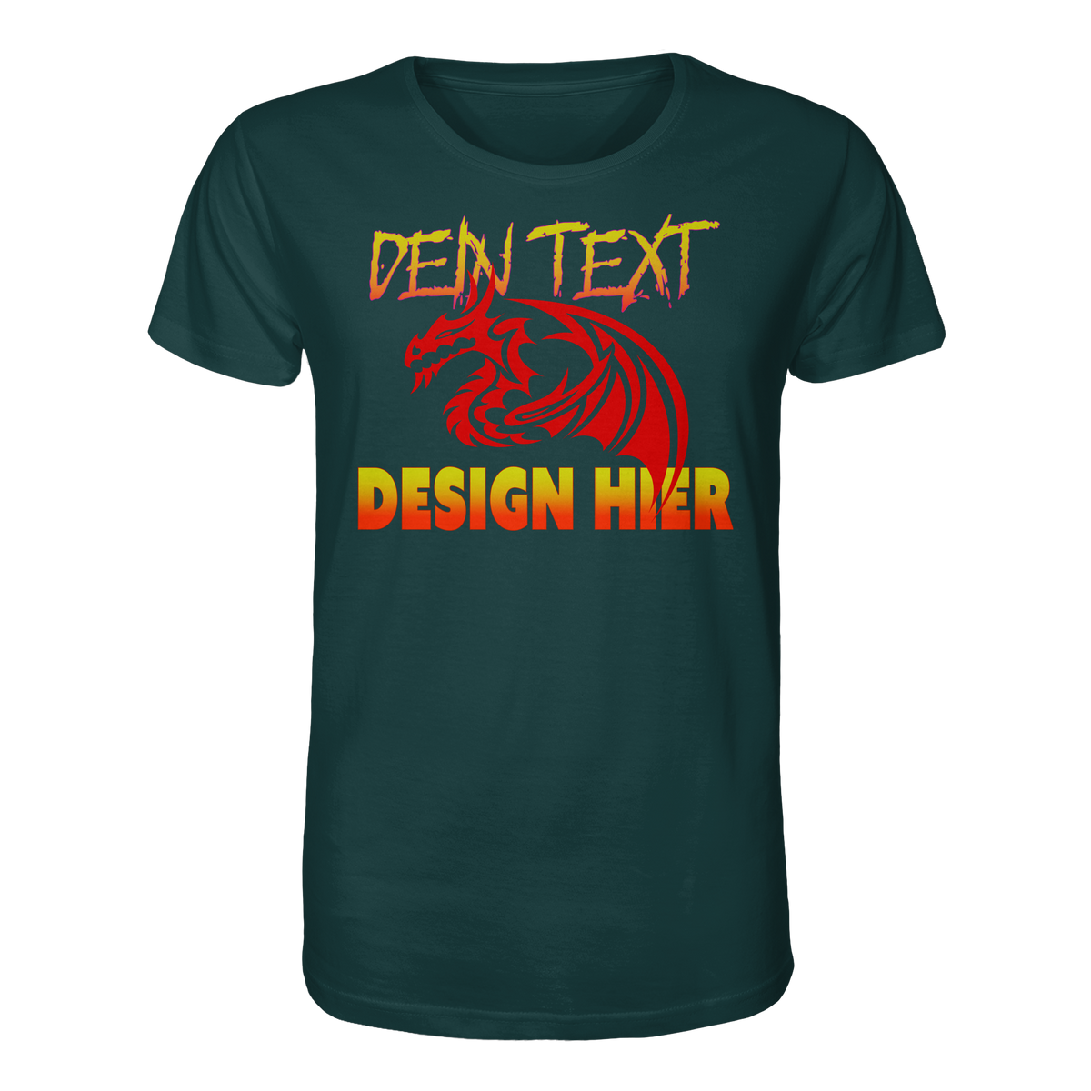 Personalisierte Wunschtext und Anime Design, in DE/EN/JA Unisex Organic T-Shirt