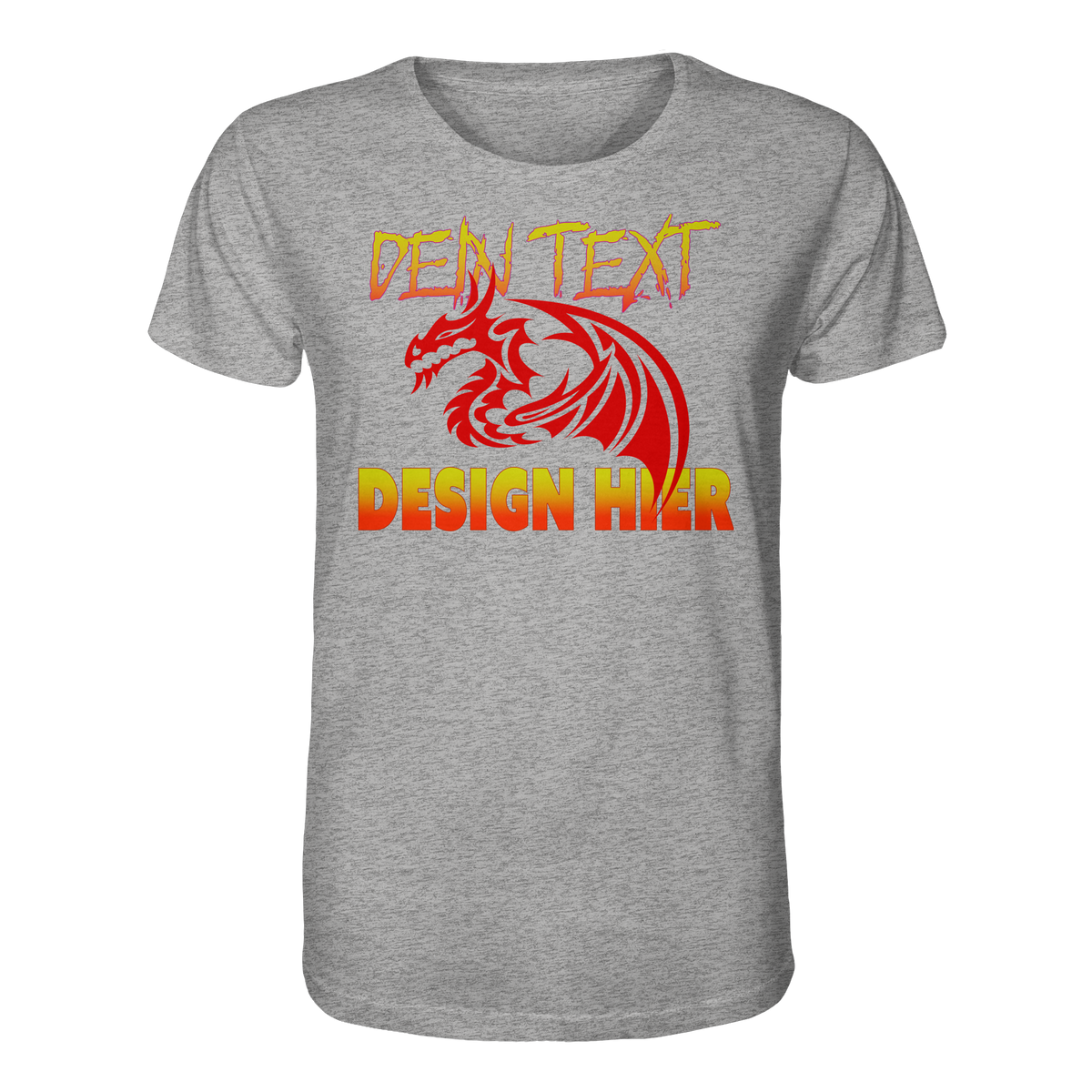 Personalisierte Wunschtext und Anime Design, in DE/EN/JA Unisex Organic T-Shirt
