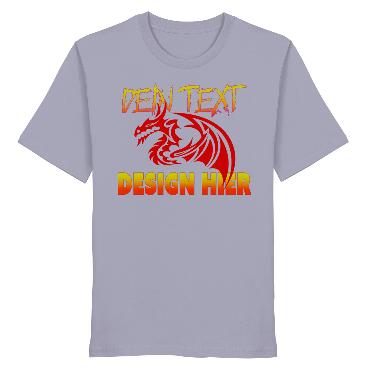 Personalisierte Wunschtext und Anime Design, in DE/EN/JA Unisex Organic T-Shirt