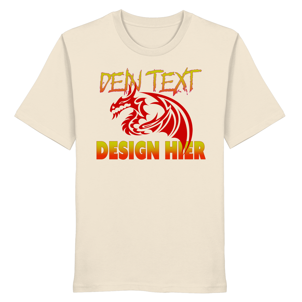 Personalisierte Wunschtext und Anime Design, in DE/EN/JA Unisex Organic T-Shirt