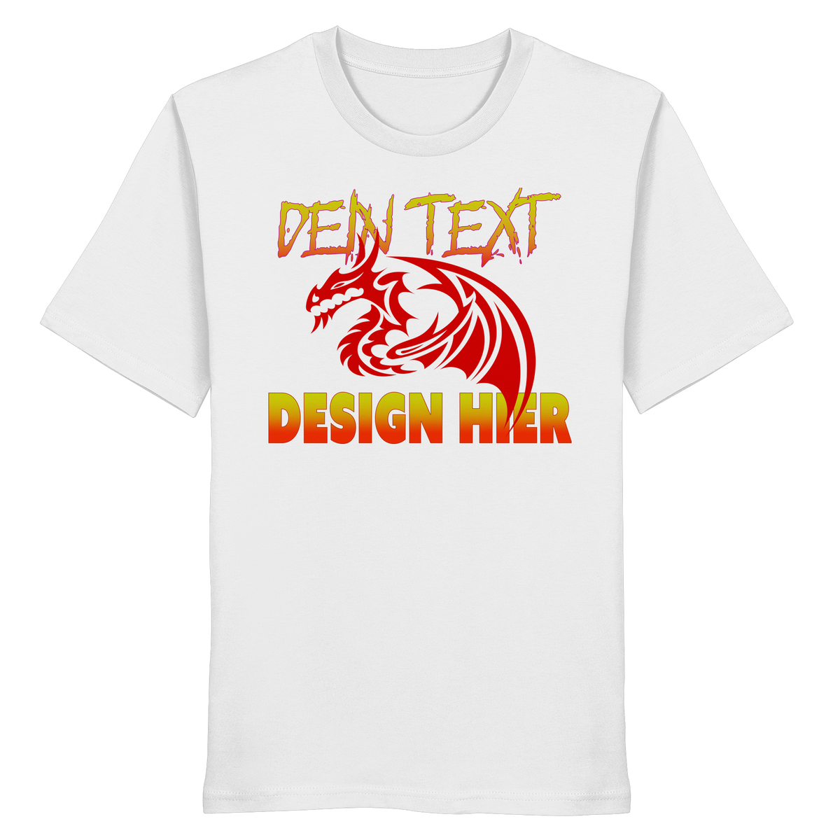personalisierte Wunschtext und Anime Design, in DE/EN/JA Unisex Organic T-Shirt