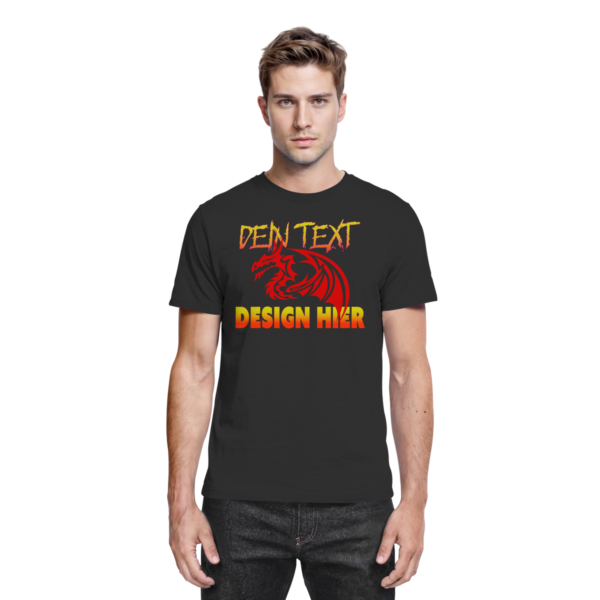 Herren Premium Cotton T-Shirt - Selbst gestalten mit eigenes Design, Text, & Foto